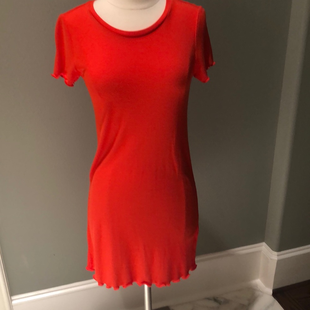 Elodie Orange T-Shirt dress XS